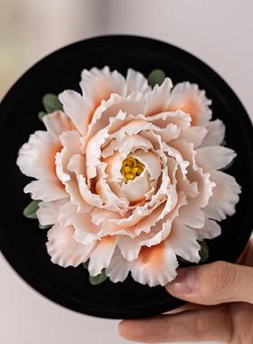 陶瓷手捏瓷花香薰摆件茶具新款高档送闺蜜母亲节生日结婚伴手礼物