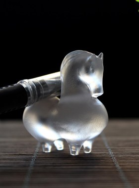 古法真琉璃创意茶宠可爱琉璃白马家居客厅书房摆件工艺品生日礼物