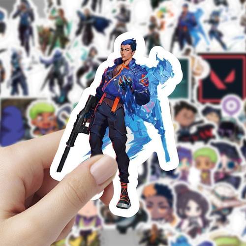 120贴射击游戏Valorant无畏契约涂鸦贴纸行李箱滑板防水PVC贴画 - 图1