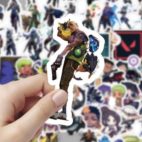 120贴射击游戏Valorant无畏契约涂鸦贴纸行李箱滑板防水PVC贴画 - 图0