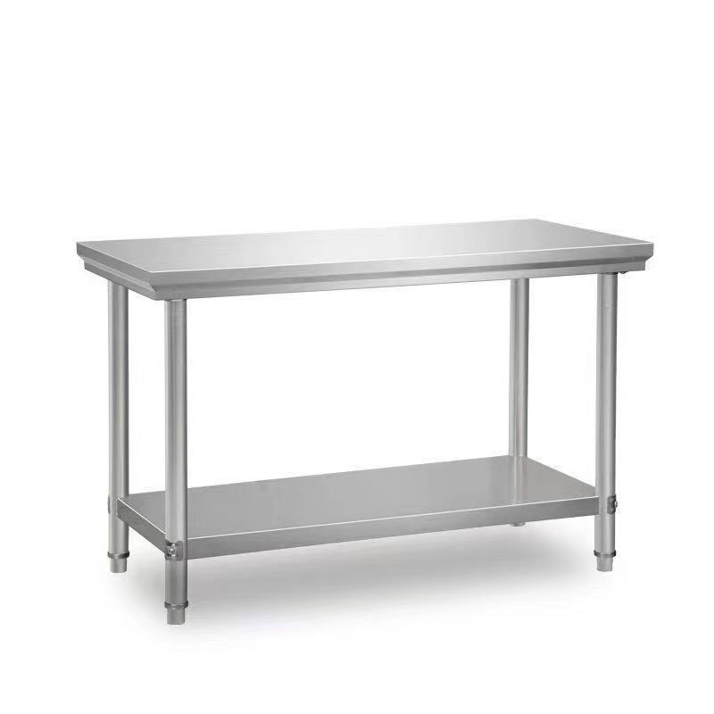 不锈钢工作台双层厨房切菜砍剁操作台饭店酒店商用打W荷台桌子案,淘宝优惠券,粉丝福利购,淘宝优惠卷