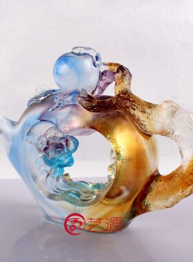 琉璃平安壶摆件创意家居饰品商务礼品送领导同事乔迁结婚的礼物