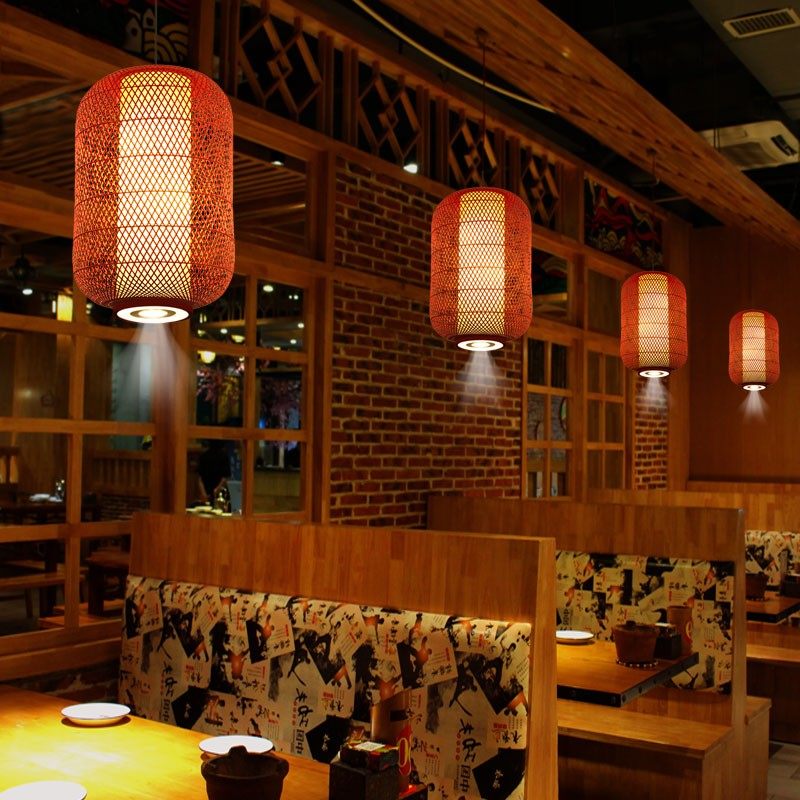 餐饮竹编大红灯笼古典中式茶楼饭店餐馆鸟笼灯具饭店卡座竹灯,淘宝优惠券,粉丝福利购,淘宝优惠卷