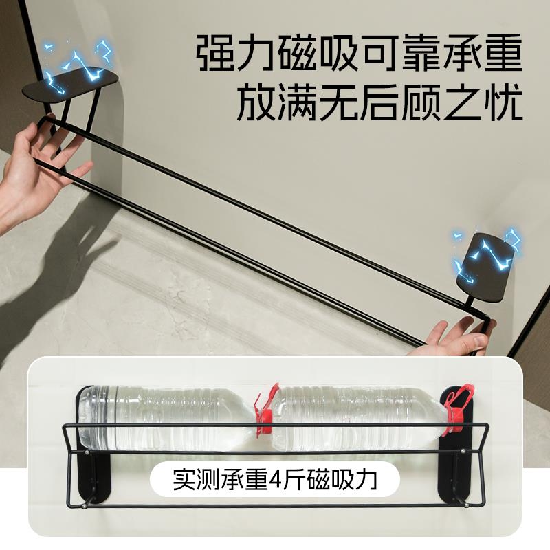 磁吸拖鞋架入户门后双层收纳鞋托架家用壁挂式运动鞋磁铁拖鞋挂架 - 图3