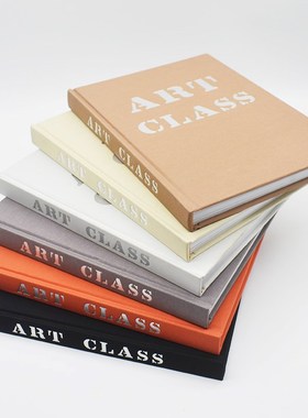 样板房软装摆场 简约现代外文装饰真书 陈列摆件摄影拍照道具橘色