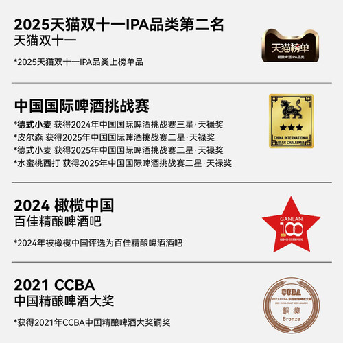 The Bund 皮尔森德式小麦白啤IPA精酿全麦原浆鲜啤果啤西打酒送礼 - 图3