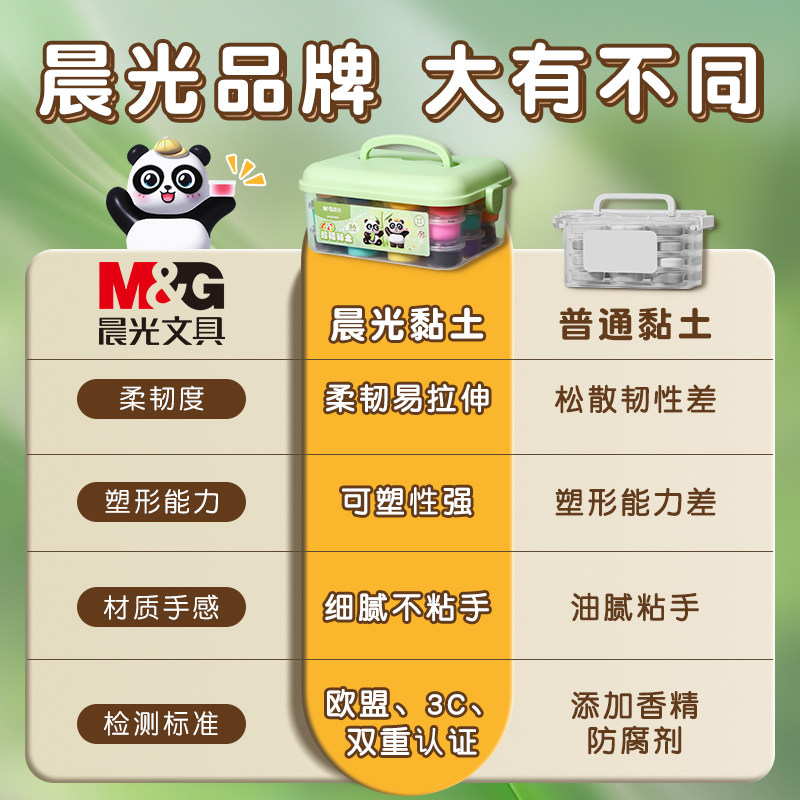 晨光超轻粘土儿童无毒彩泥橡皮泥黏土12色24色36色幼儿园专用安全无味手工制作diy材料包小学生太空玩具套装,淘宝优惠券,粉丝福利购,淘宝优惠卷