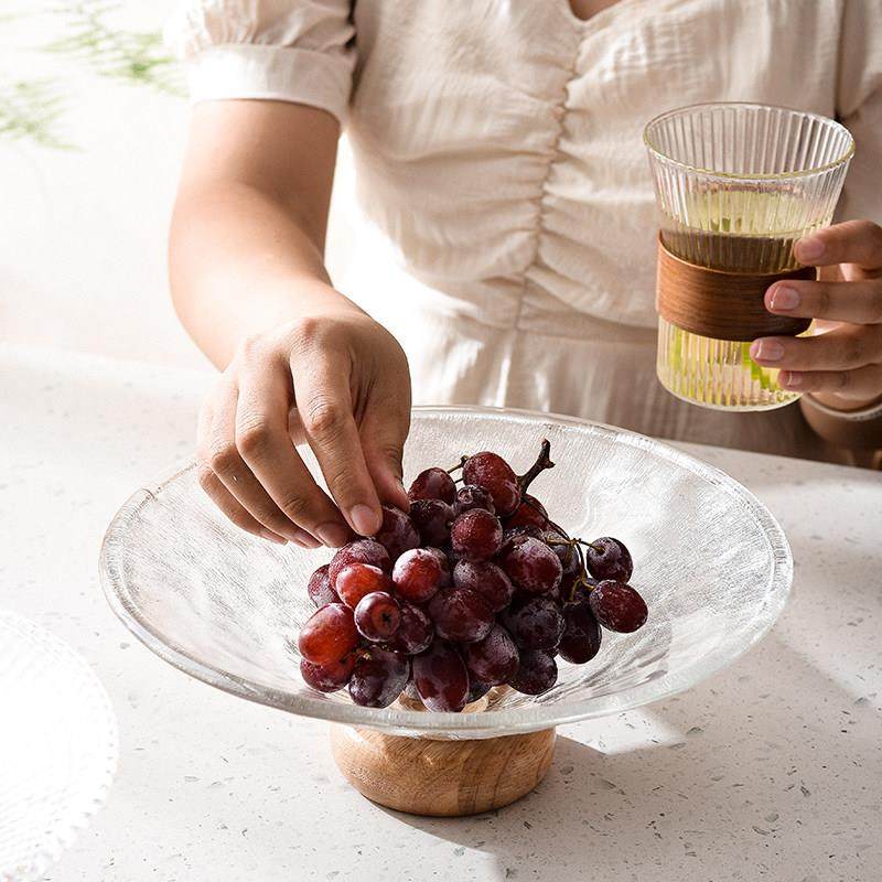 水果盘客厅家用轻奢玻璃果盘糖果盘子前台茶几零食托盘水晶水果盆,淘宝优惠券,粉丝福利购,淘宝优惠卷