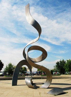 户外不锈钢景观创意雕塑园林广场大型地标塑像售楼部艺术摆件制作