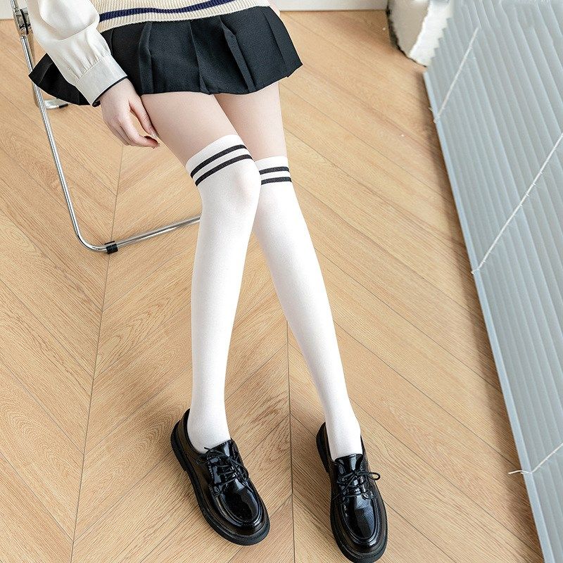 拼接袜子女假小腿过膝中长筒丝袜春秋夏季薄款高桶女童学生jk两截,淘宝优惠券,粉丝福利购,淘宝优惠卷