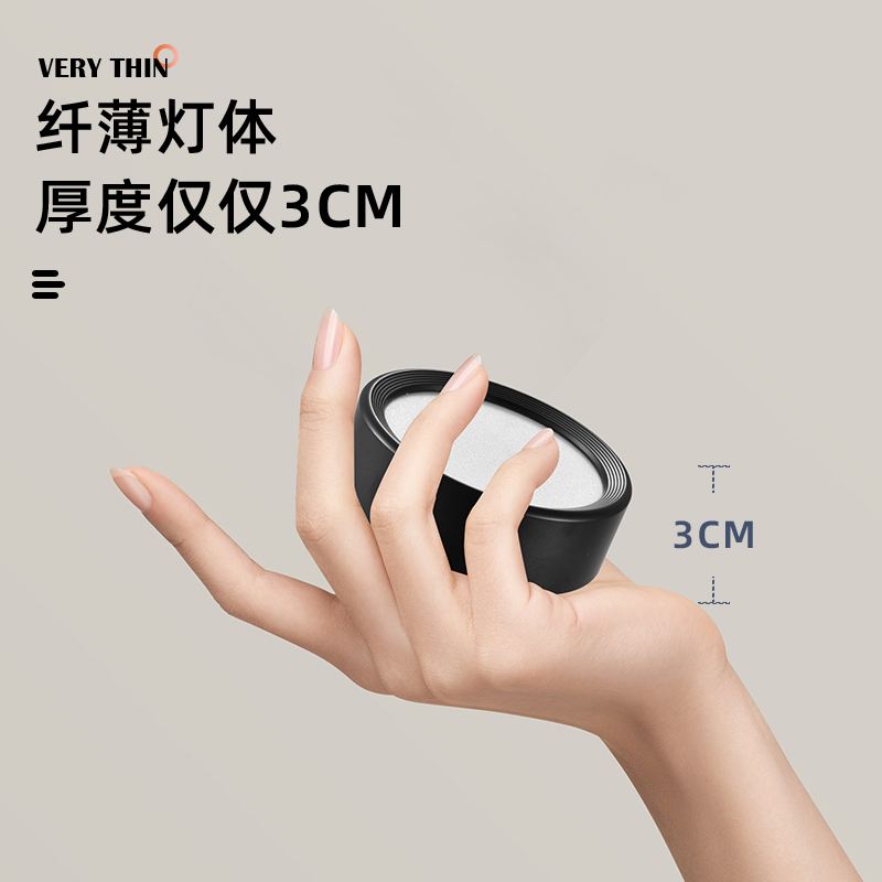 超薄明装筒灯圆形led小吸顶灯吸顶灯走道灯入户走廊玄关天花板投 - 图1