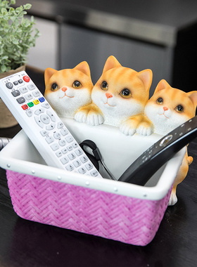 家点靓 玄关放钥匙的摆件欧式客厅装饰可爱狗创意鞋柜门口收纳盘