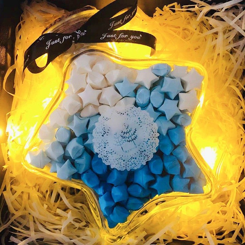 幸运星折纸条玻璃瓶子装夜光星星成品放许愿瓶diy手工生日小礼物,淘宝优惠券,粉丝福利购,淘宝优惠卷