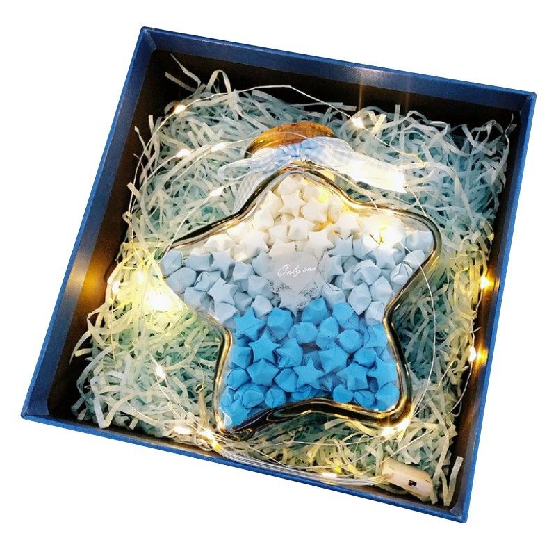 幸运星折纸条玻璃瓶子装夜光星星成品放许愿瓶diy手工生日小礼物,淘宝优惠券,粉丝福利购,淘宝优惠卷