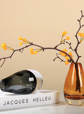 简约细致小口迷你彩色琉璃花瓶透明玻璃茶几餐桌家居装饰摆件