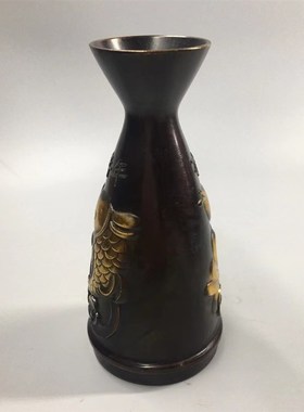 铜鎏金酒具酒壶分酒器酒杯花瓶办公装饰创意酒瓶收藏工艺品摆件