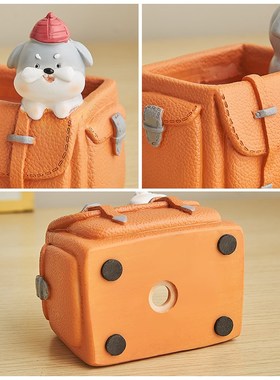 创意可爱笔筒办公室摆件收纳盒学生儿童书桌装饰品送女孩生日礼物