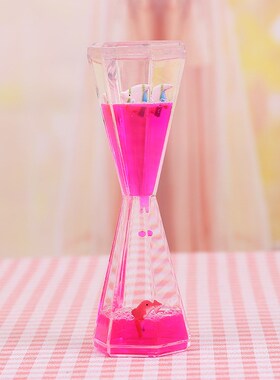 创意高脚杯带动物六角油滴水滴油漏摆件新奇特液体沙漏计时器沙漏