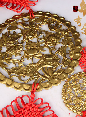 铜年年有余挂件 铜金鱼 铜鲤鱼挂件