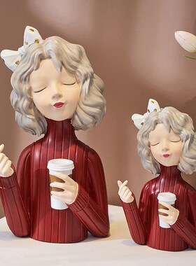 北欧可爱少女心摆件酒柜电视柜桌面装饰客厅卧室家居摆设生日礼物