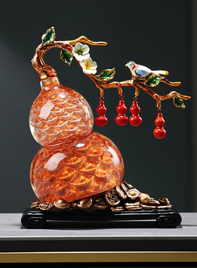 新中式五临门葫芦装饰摆件玄关电D视柜酒柜办公室装饰品乔迁礼品