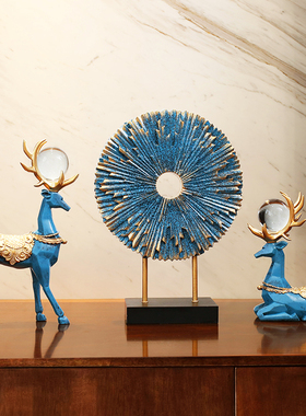 欧式创意鹿摆件家m居饰品北厅电视柜玄关酒柜装饰乔迁新居礼品