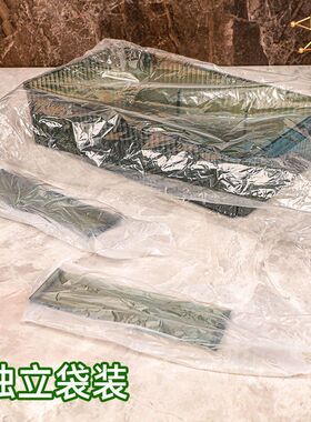 彩色透明分格收纳盒带隔板