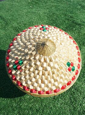 竹编菠萝斗笠帽儿童舞蹈表