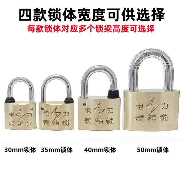 Electricity meter box lock 30mm plum blossom copper lock property State Grid outdoor waterproof universal padlock 35mm open meter box lock