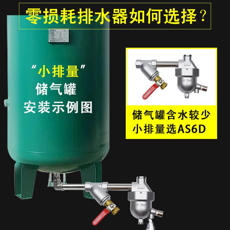 空压机储气罐过滤器AS6D+DF404零损耗自动排水器排污放水阀WBK-20 - 图1