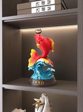 招财鱼摆件年年有余锦鲤鱼新中式客厅玄关酒柜装饰乔迁开业礼物