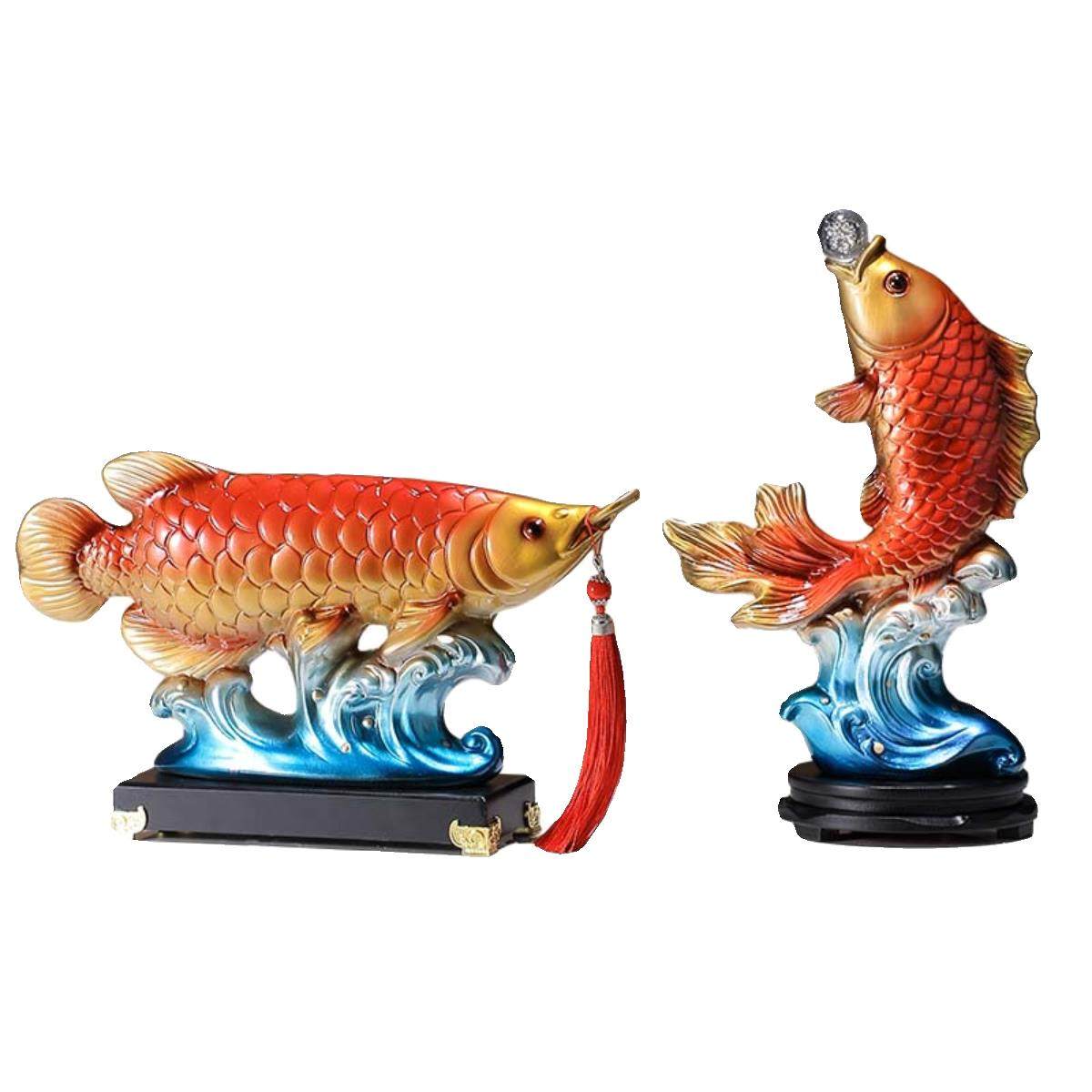 年年有余 余招财鱼办公室摆件客厅电视柜酒柜玄关装饰品新居乔迁 - 图3