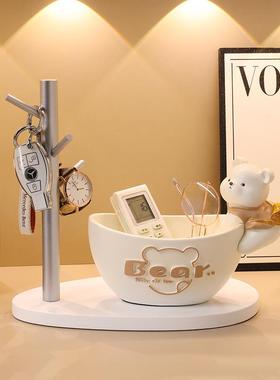 暴力熊桌面摆件装饰客厅家居玄关置物架钥匙收纳入户乔迁新居礼品