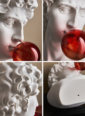 北欧大卫人物雕塑艺术摆件创意客厅玄关酒柜家居装饰品样板房摆设