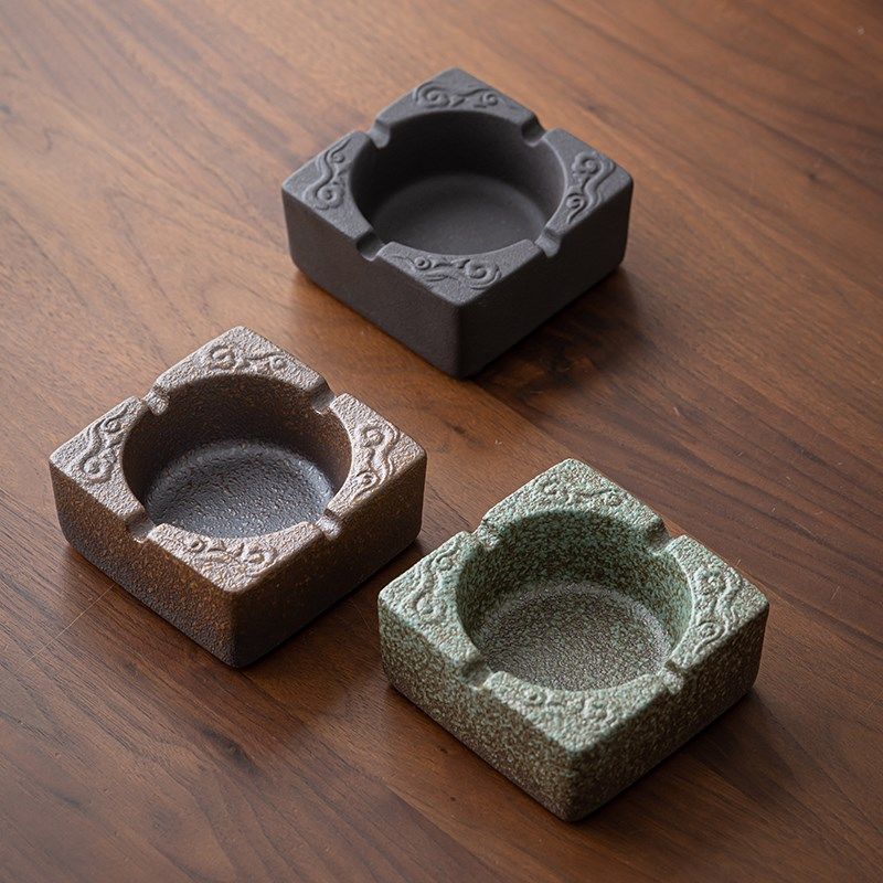 记今朝 粗陶复古创意陶瓷烟灰缸家用办公室茶桌酒店商用个性烟缸,淘宝优惠券,粉丝福利购,淘宝优惠卷