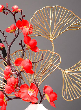 电视柜摆件新中式鹿装饰品花瓶餐桌摆设客厅酒柜办公室创意开业礼