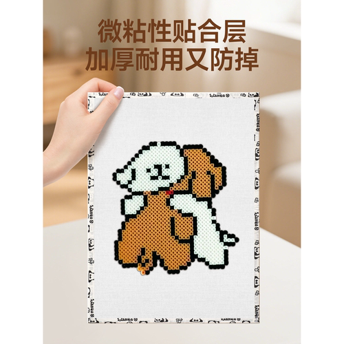 烘焙布拼豆专用熨烫纸隔热工具加厚粗纹理哑光耐高温拒绝烫化搓泥 - 图3