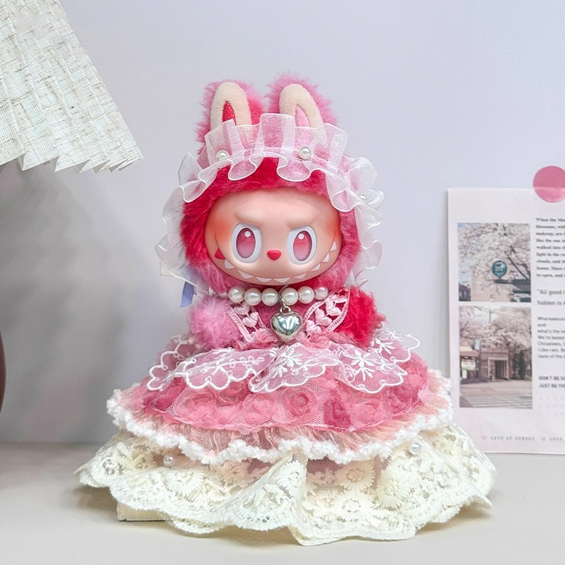 labubu娃衣前方高能系列毛绒公仔挂件三代玩偶裙子套装拉布布衣服 - 图3