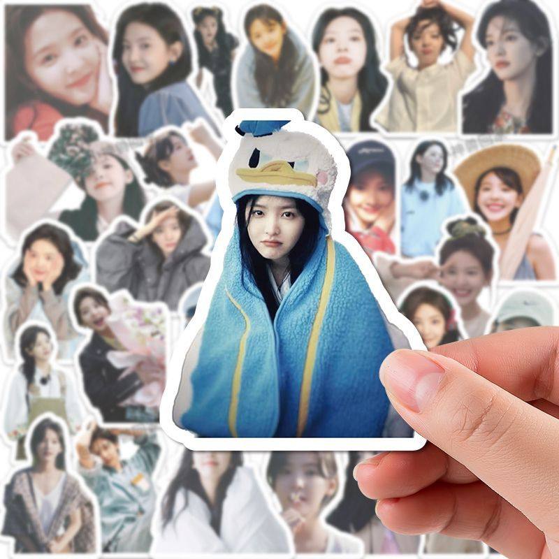 126张可爱甜妹章若楠明星周边贴纸甜美风DIY电脑手机手账贴画防水,淘宝优惠券,粉丝福利购,淘宝优惠卷