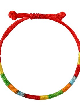 端午节五彩绳手工饰品民族风竹节五彩线情侣手链景点摆摊儿童礼品