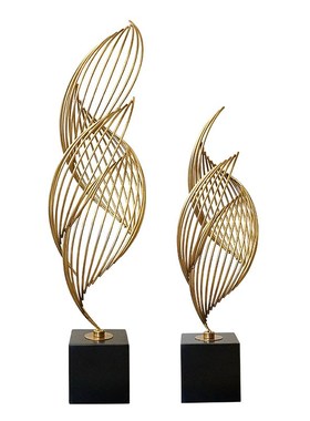 创意电视柜摆件现代客厅s玄关酒柜金属工艺术品家居装饰品轻奢摆