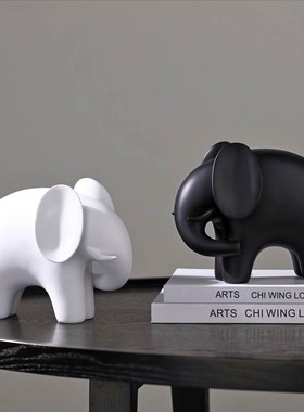 北欧风可爱c大象摆件酒柜客厅装饰摆件2021新款家居饰品乔迁新居