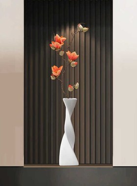 入户玄关装饰摆件电视柜壁龛高细长E花瓶客厅家居装饰品轻奢高级