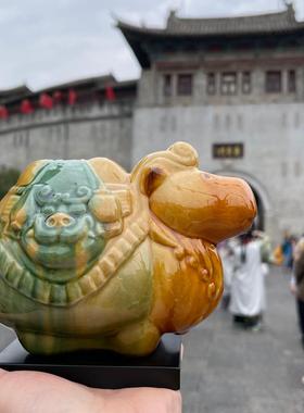 三彩艺《唐小马》陶瓷摆件客厅呆萌卡通仿古工艺商务洛阳特色礼物