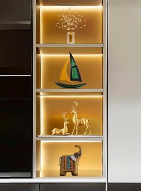 复古一帆风顺帆船模型摆件客厅电视柜酒柜办公室桌轻奢高档装饰品