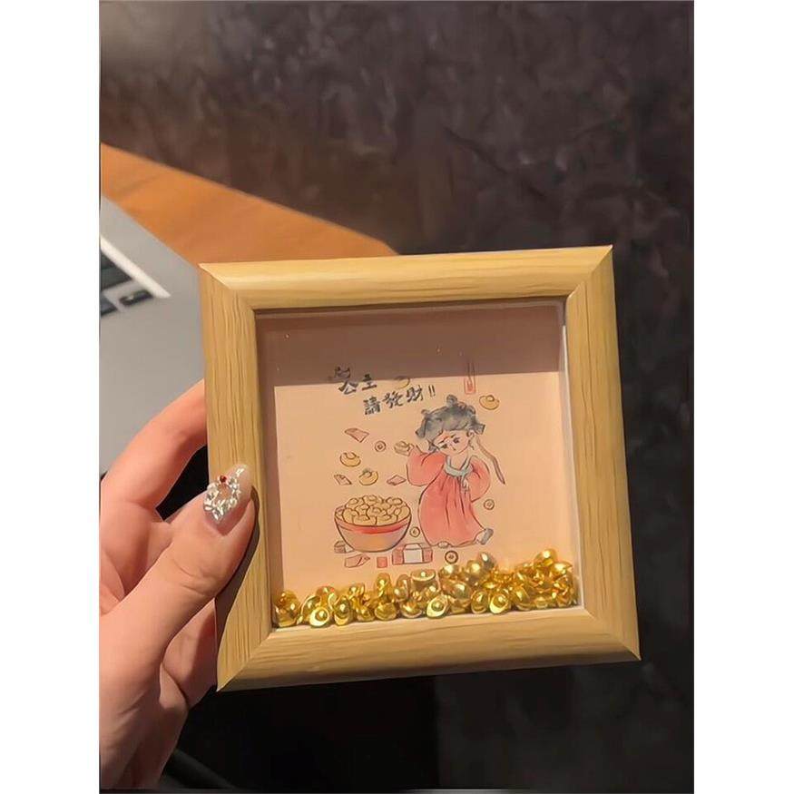 【公主请发财】客厅玄关摆件工位搭子财神相框招财元宝桌面摆台,淘宝优惠券,粉丝福利购,淘宝优惠卷