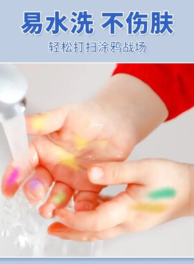 便携指印画幼儿童涂色本创意手指画印泥盘册艺术启蒙认识可水洗