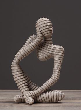 采购产品沉默是金，抽象工艺品，创意斯堪的纳维亚雕塑装饰品，覆