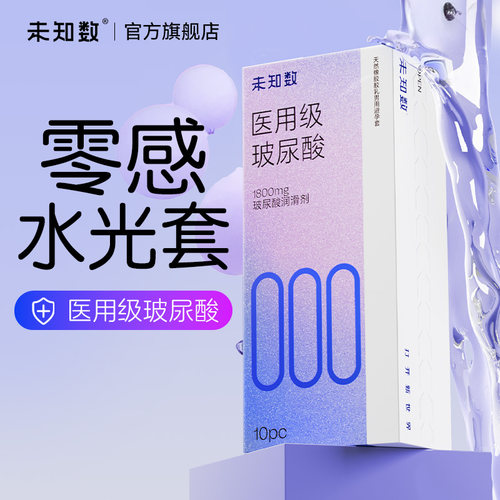 未知数000医用级玻尿酸避孕套超薄安全套男用001夫妻情趣官方正品 - 图3