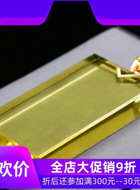 收藏级天然巴西柠檬黄水晶无事牌吊坠项链毛衣链晶体通透83.8g即